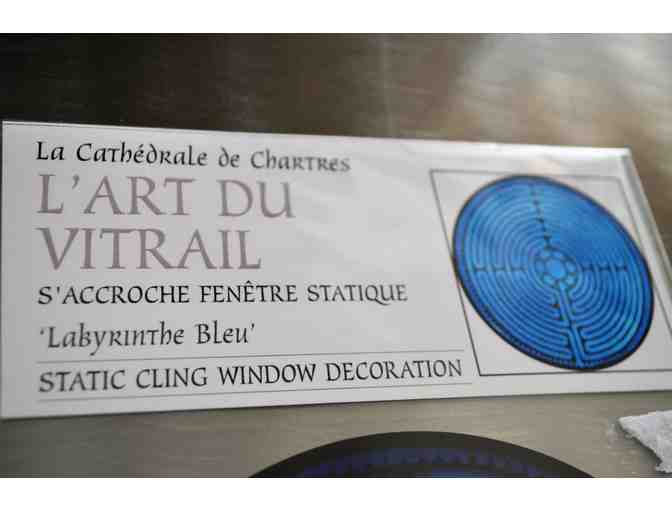 Direct from Chartres - Stained Glass Static Window Cling "Labyrinthe Bleu" - Photo 7