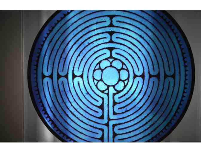 Direct from Chartres - Stained Glass Static Window Cling "Labyrinthe Bleu" - Photo 3