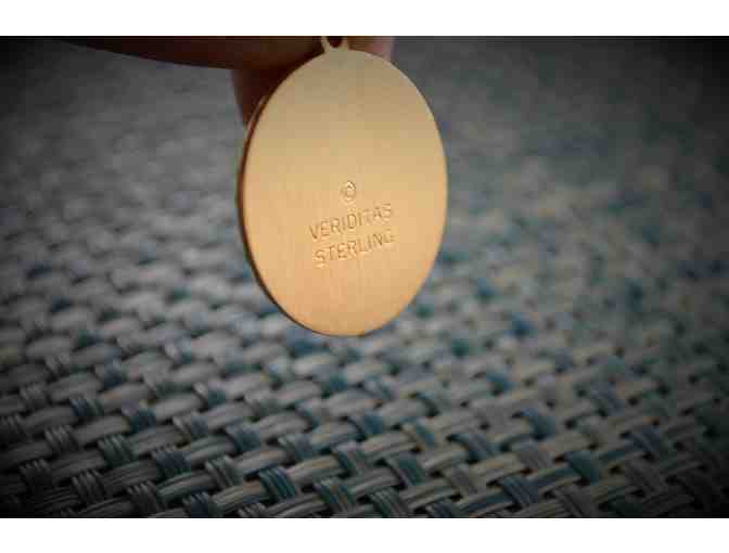 Gold Plated STERLING SILVER pendant - featuring Chartres Labyrinth