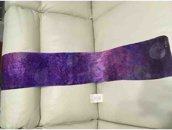 Purple silk labyrinth scarf