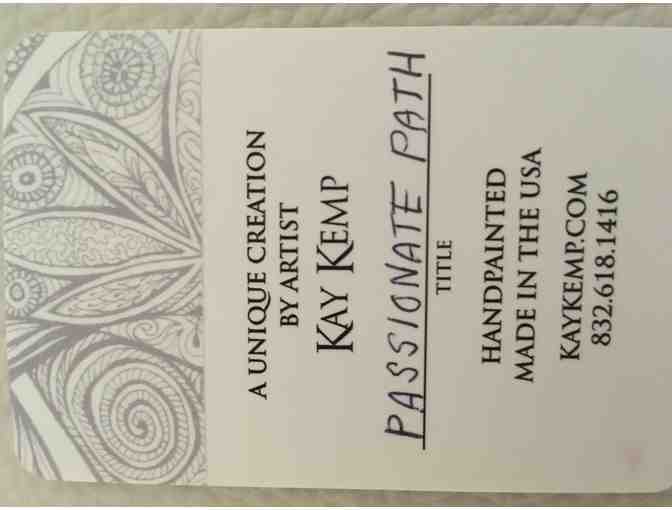 Purple silk labyrinth scarf