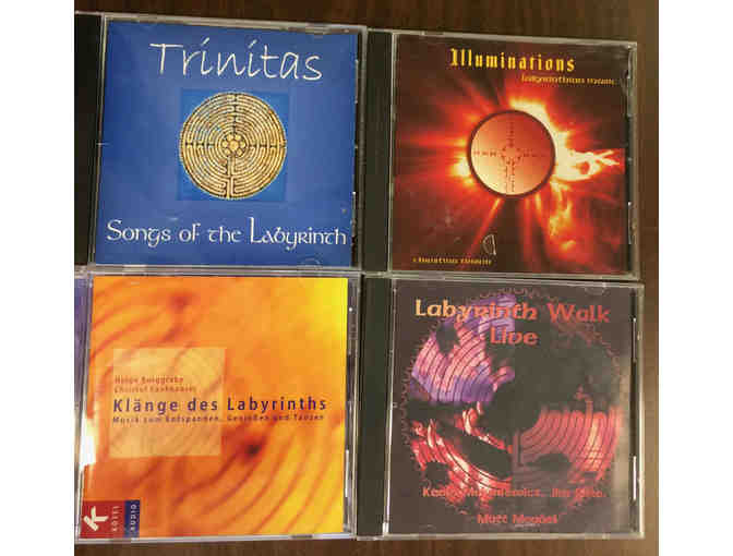 Twelve labyrinth CDs