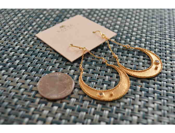 Enchanting Moonbeams Earrings Featuring the Moon & White Topaz