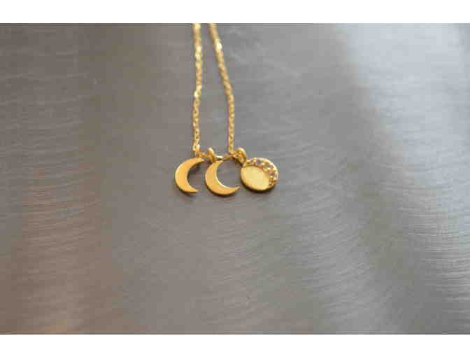 Evolution of Spirit Necklace Featuring Moon & White Topaz
