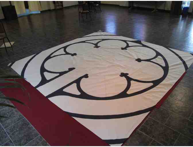 Chartres Labyrinth Rosette on 12 foot canvas