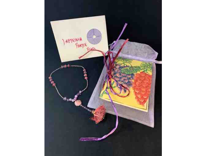 Labyrinth Prayer Beads and Contemplative Quote Booklet