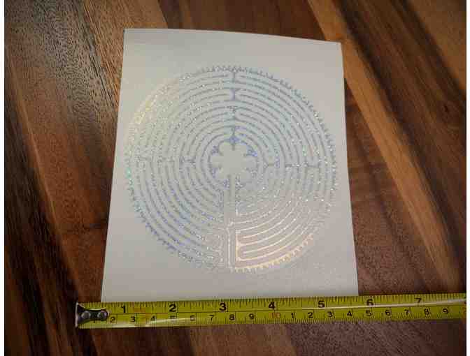 Chartres Labyrinth Vinyl Decal - Confetti