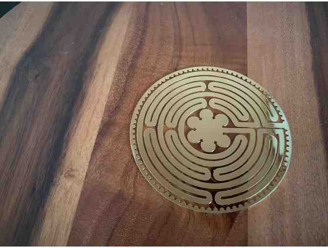 Labyrinth 18K Gold Plated Healing Grid