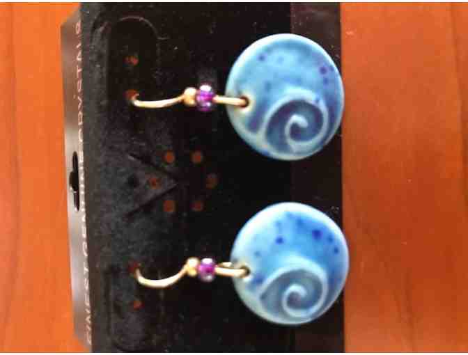 Spiral Blue Earrings