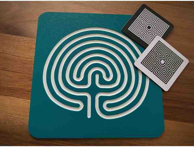 Acrylic Classical Labyrinth (Teal) with Unique Magnet Set