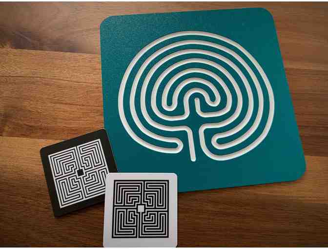 Acrylic Classical Labyrinth (Teal) with Unique Magnet Set