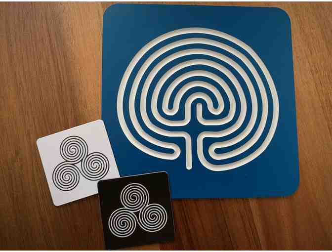 Acrylic Classical Labyrinth (Blue) with Unique Magnet Set