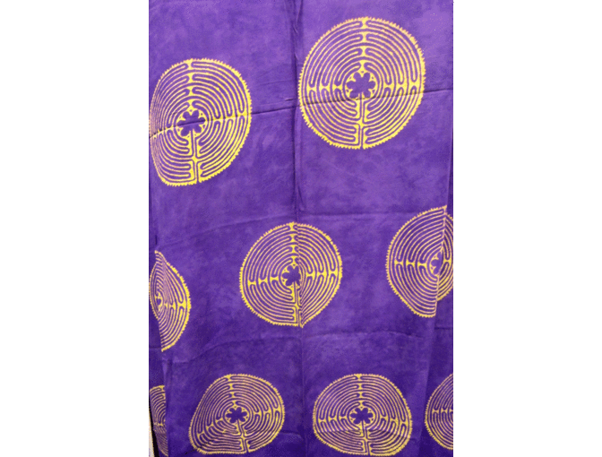 Labyrinth Sarong (Purple & Gold)