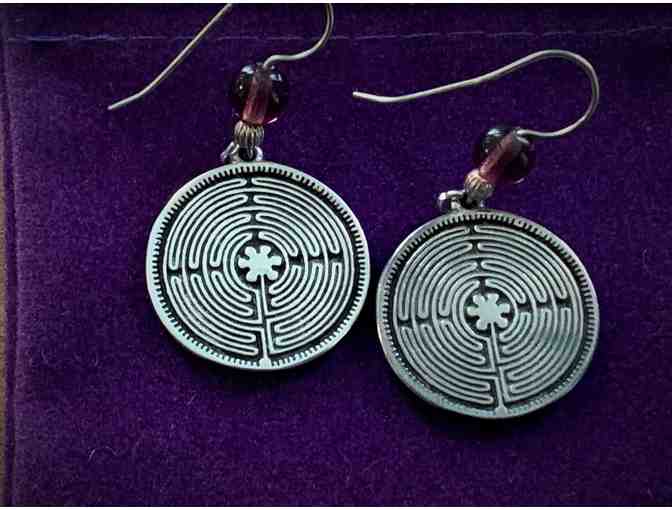 Veriditas Branded Labyrinth Earrings
