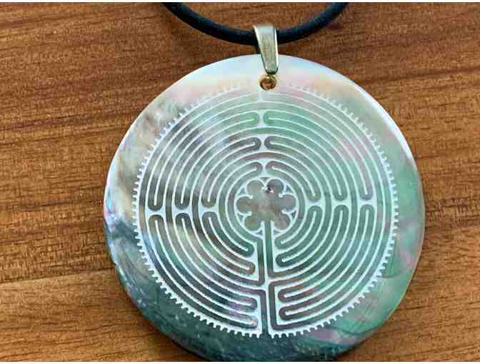 Shell Necklace - featuring Chartres Labyrinth (Medium/Round)