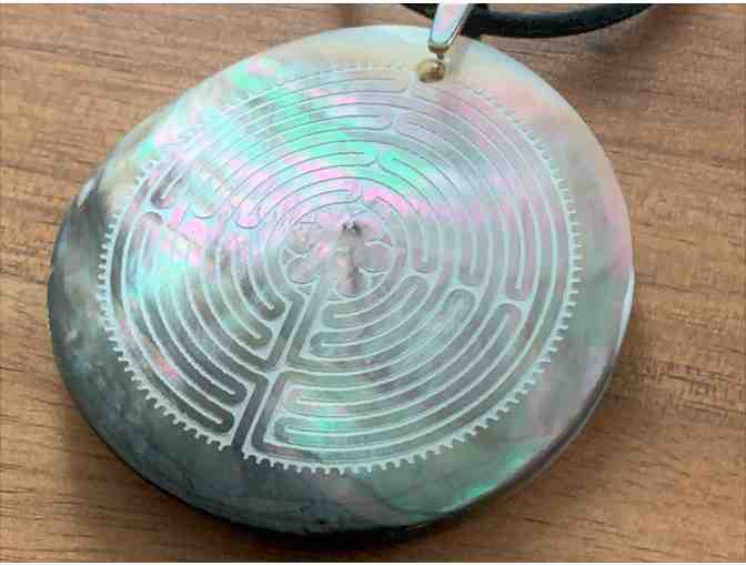 Shell Necklace - featuring Chartres Labyrinth (Medium/Round)