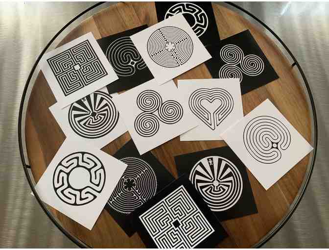Black & White Labyrinths - Matte Finish