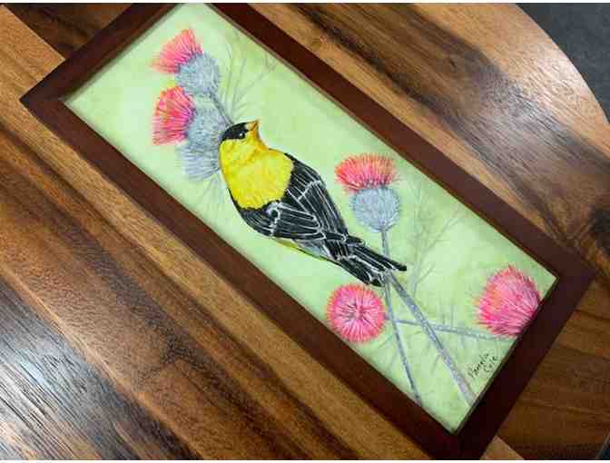 Pam Cole's Yellow Finch - Hand painted