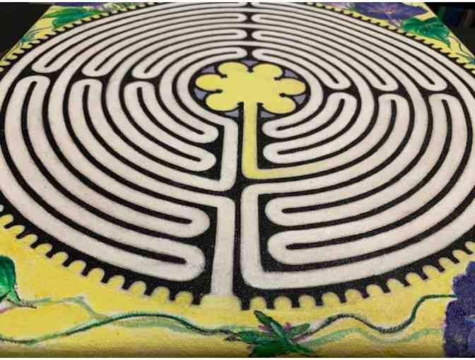 Pam Cole's Morning Glory Labyrinth - Hand painted Canvas