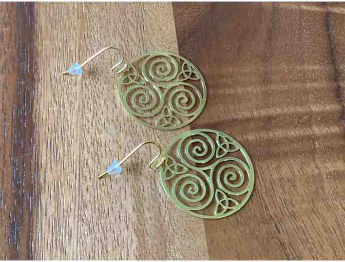 Celtic Spiral (Triskelion) 18k Gold Plated Earrings