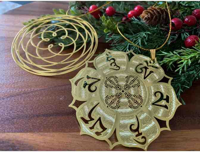*Ornament Set (2 Gold Plated Ornaments) - Set #6