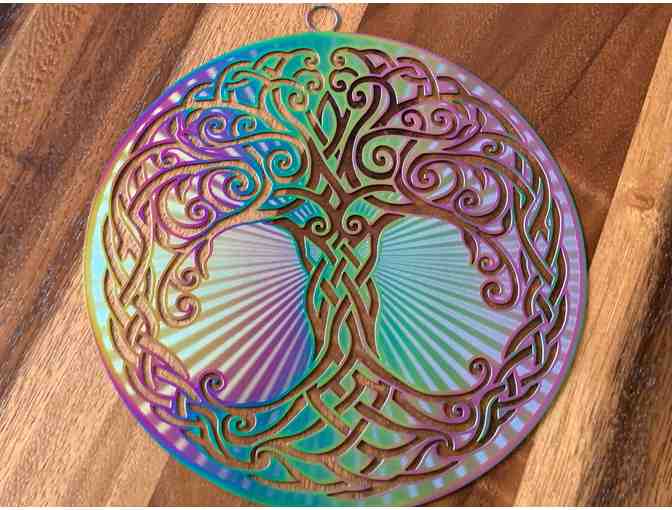 6' Celtic Tree of Life Mobile - Anodized Titanium Stainless Steel