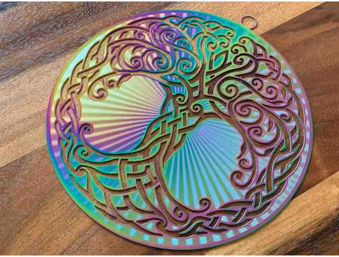 6' Celtic Tree of Life Mobile - Anodized Titanium Stainless Steel