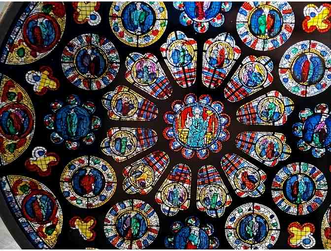 Hand Painted Chartres 'Rosace Sud'