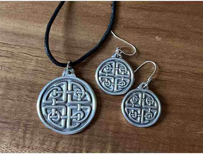 Celtic Harmony Knot Necklace & Earring Set