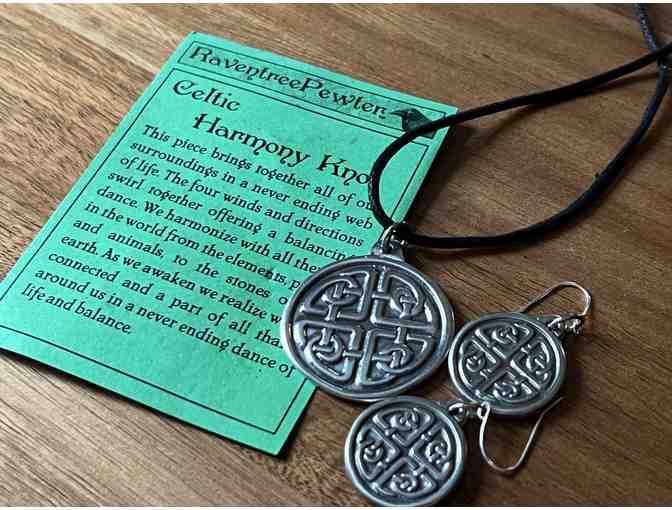 Celtic Harmony Knot Necklace & Earring Set