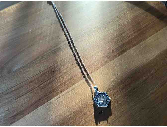 Sun & Moon Dual Sided Pewter Necklace