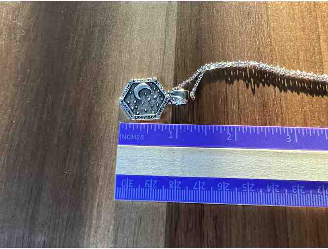 Sun & Moon Dual Sided Pewter Necklace