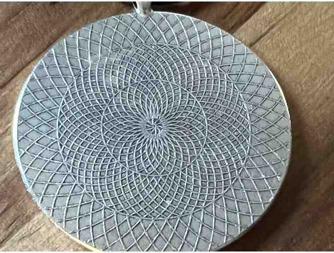 Radiant Chartres Labyrinth Pendant (Black & White)