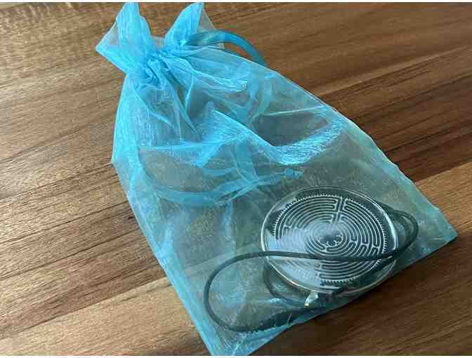 Radiant Chartres Labyrinth Pendant (Black & White)