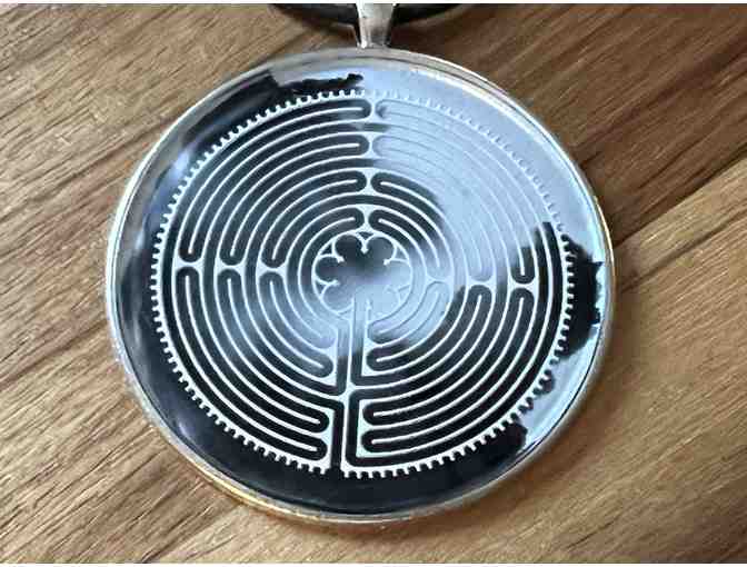 Radiant Chartres Labyrinth Pendant (Black & White)