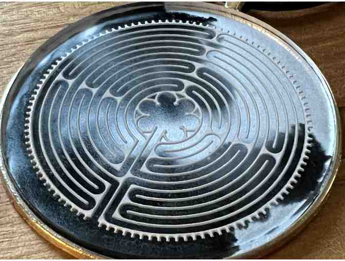 Radiant Chartres Labyrinth Pendant (Black & White)