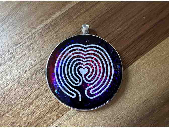 Radiant Heart of Peace Labyrinth Pendant