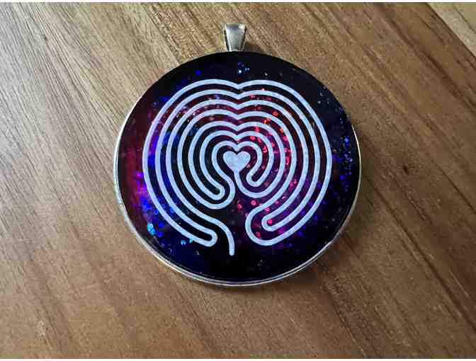 Radiant Heart of Peace Labyrinth Pendant