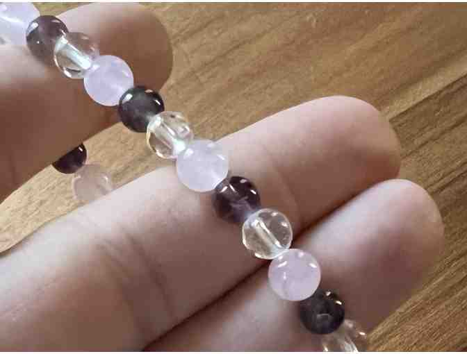 Quartz, Amethyst & Rose Quartz Bracelet
