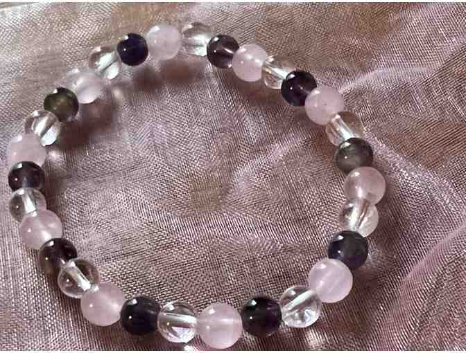 Quartz, Amethyst & Rose Quartz Bracelet