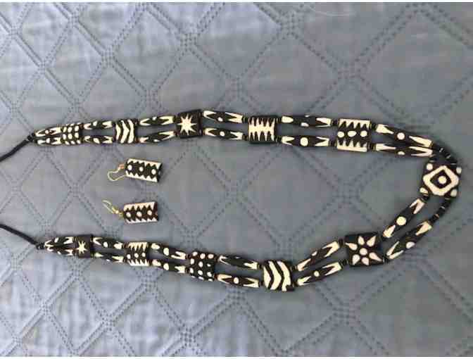 Necklace, Earrings and Blouse set