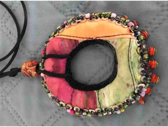 Circle Fabric Necklace