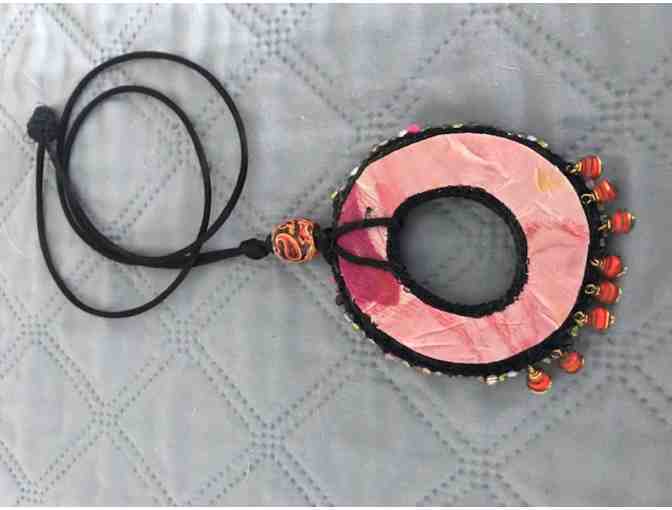 Circle Fabric Necklace