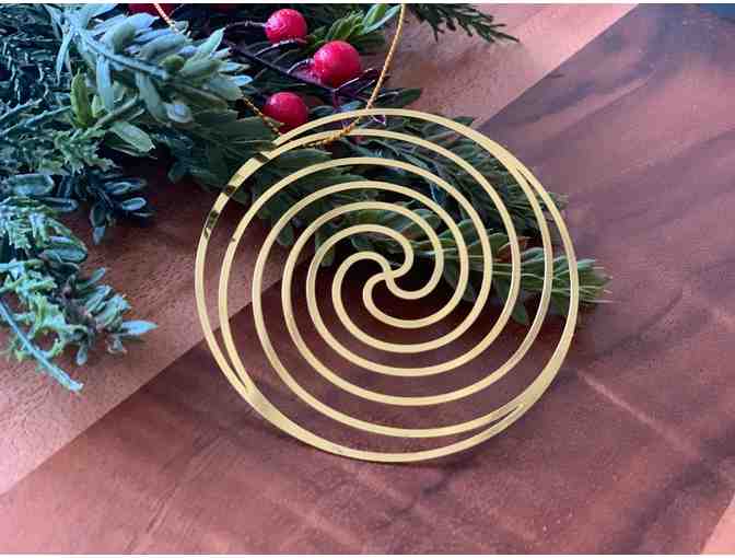 Galaxy Spiral Gold Plated Ornament