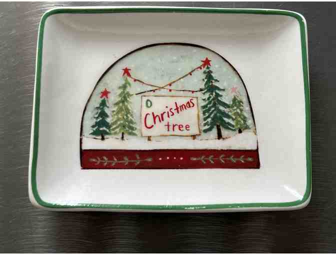 Christmas Tree Stoneware Plate