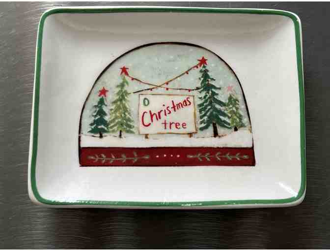 Christmas Tree Stoneware Plate