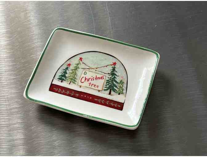 Christmas Tree Stoneware Plate