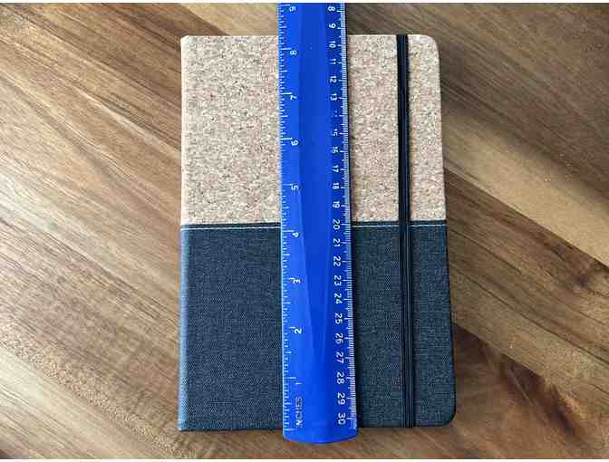 Cork/Fabric Journal with Elastic Band (and Veriditas Multi-color Pen)