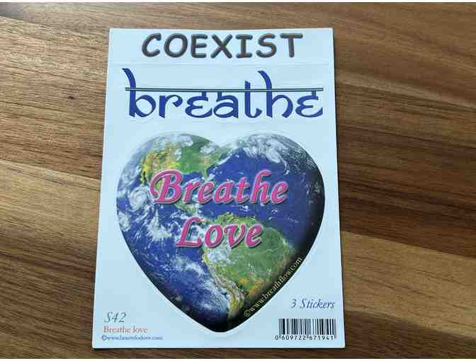 Stickers: Coexist. Breathe. Love.