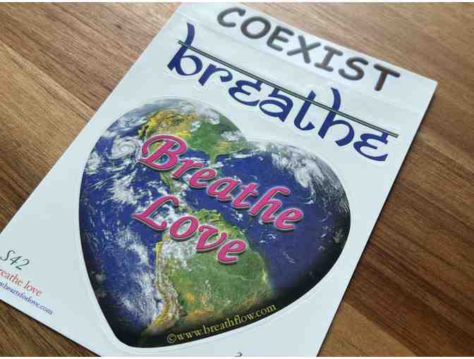 Stickers: Coexist. Breathe. Love.